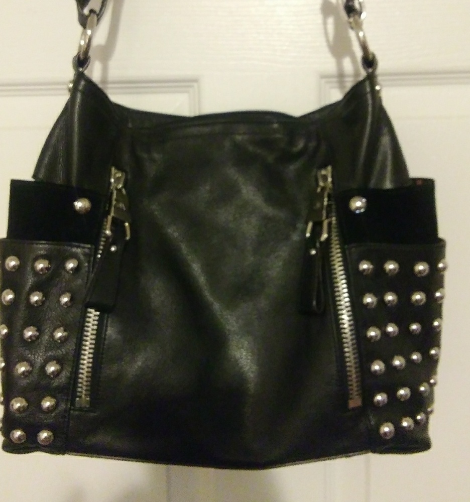 *sold* B. Makowsky black leather bag